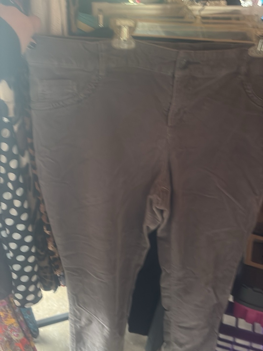 Women’s Slim Straight Jeans corduroy size 22-24w - light gray